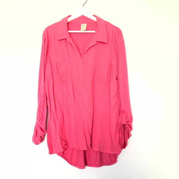 Faded Glory Tops - Faded Glory Coral 3/4 - long sleeves , XL (16-18)